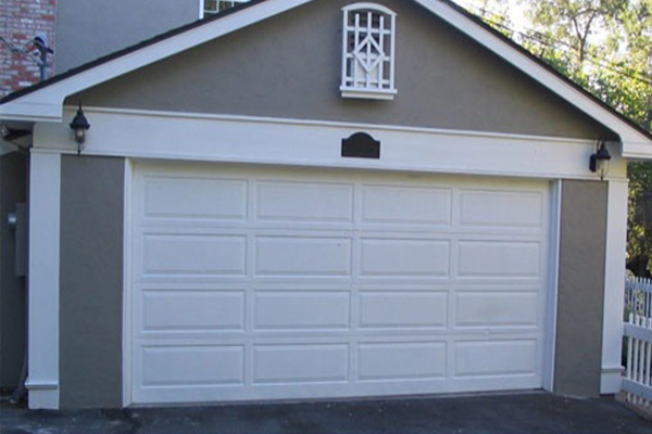 Garage door before repair